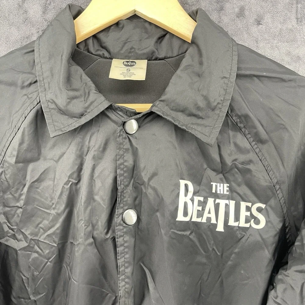 The Beatles Abbey Road Windbreaker Jacket New Size S Black/White Apple